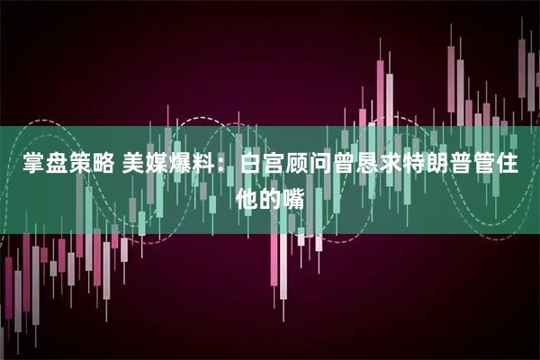 掌盘策略 美媒爆料：白宫顾问曾恳求特朗普管住他的嘴